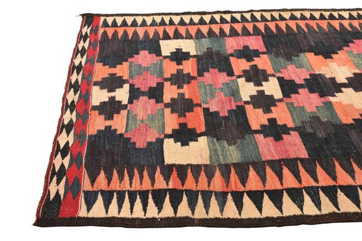 Detail image of 5' 3 x 9' Hand Woven Kilim Fars Wool Rug