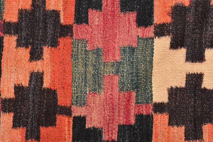 Detail image of 5' 3 x 9' Hand Woven Kilim Fars Wool Rug