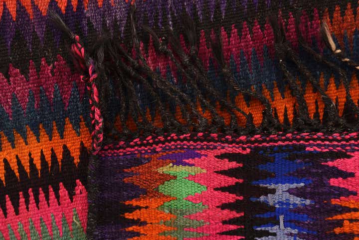 4' 4 x 8' 1 Hand Woven Kilim Fars Wool Rug