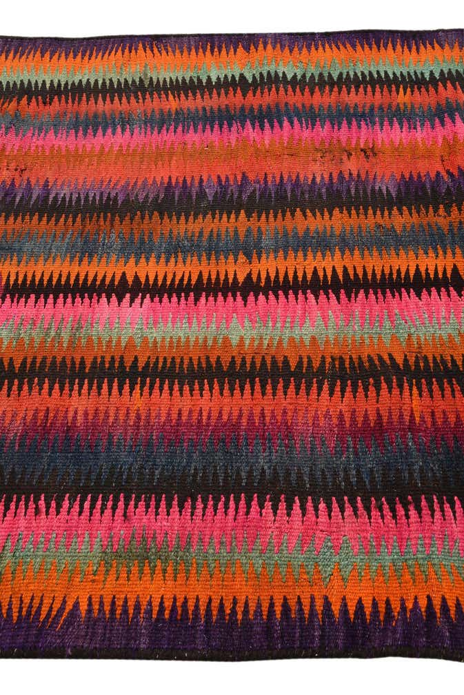 4' 4 x 8' 1 Hand Woven Kilim Fars Wool Rug