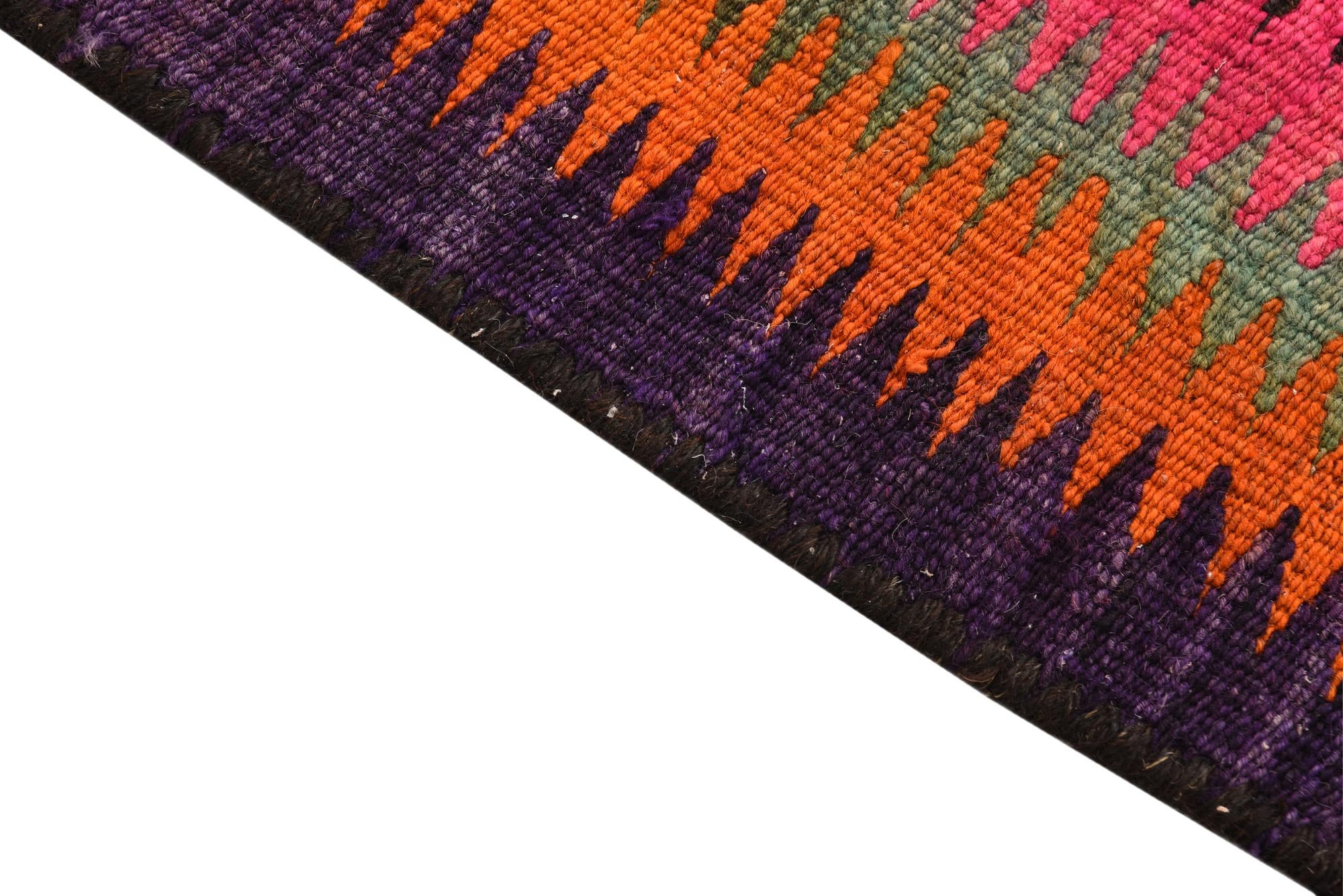 4' 4 x 8' 1 Hand Woven Kilim Fars Wool Rug
