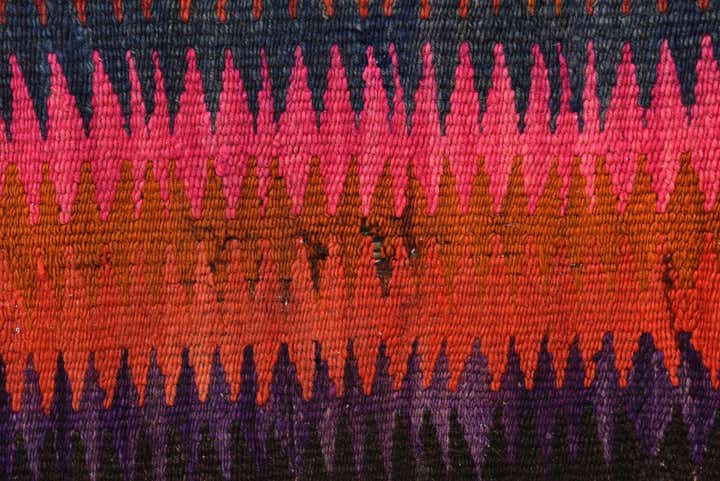 4' 4 x 8' 1 Hand Woven Kilim Fars Wool Rug
