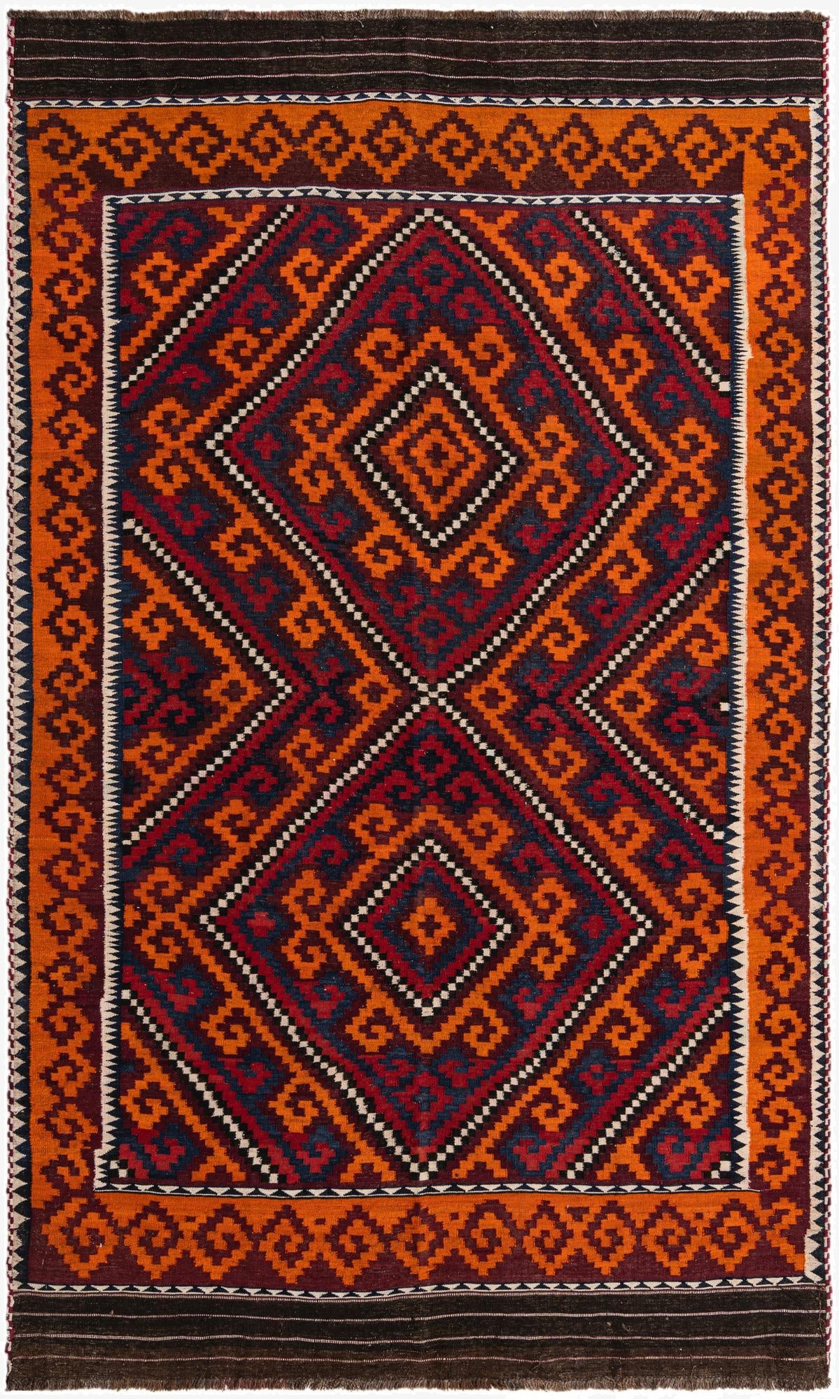 6' 6 x 11'  Hand Woven Kilim Fars Wool Rug