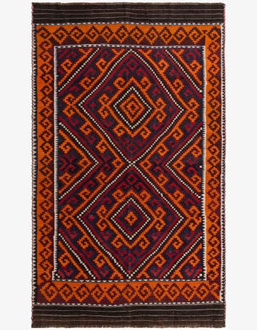 6' 6 x 11' Hand Woven Kilim Fars Wool Rug