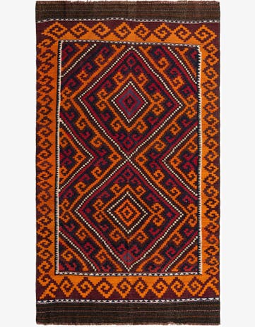 6' 2 x 10' 9 Hand Woven Kilim Fars Wool Rug
