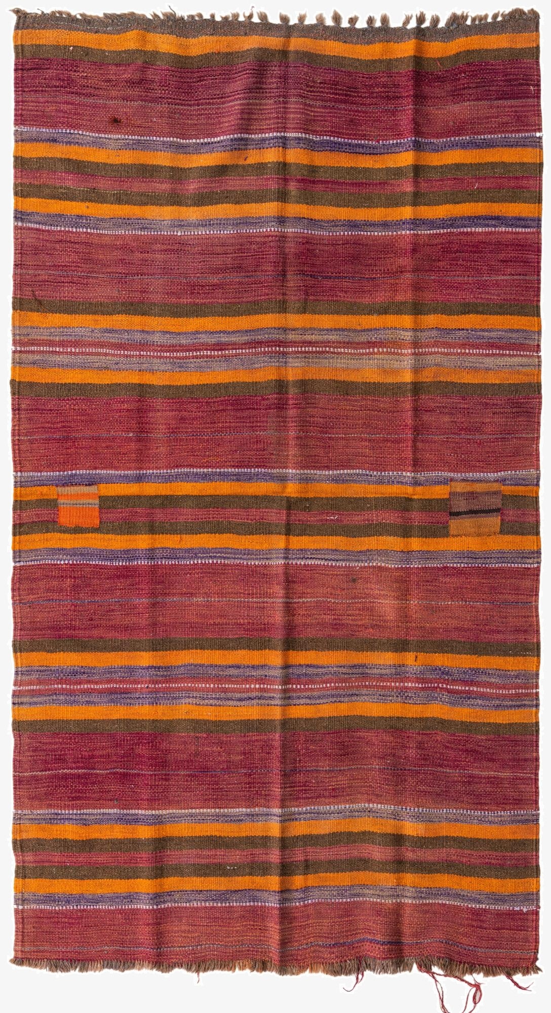 4' 3 x 7' 7  Hand Woven Kilim Fars Wool Rug