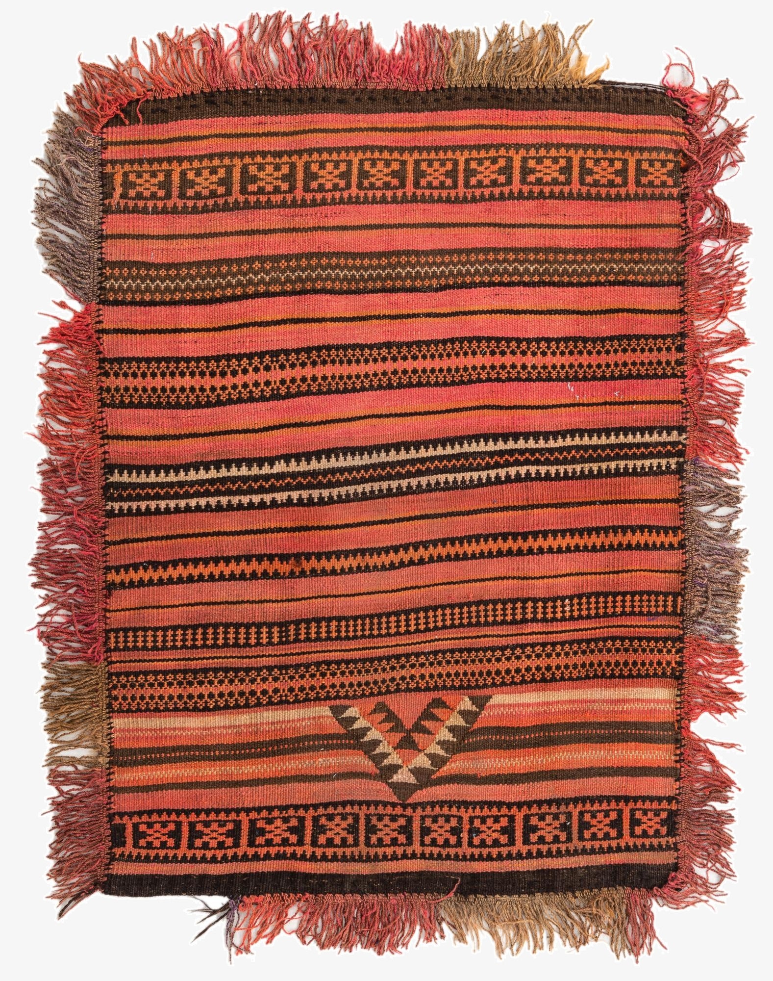 3' 4 x 4' 3  Hand Woven Kilim Fars Wool Rug