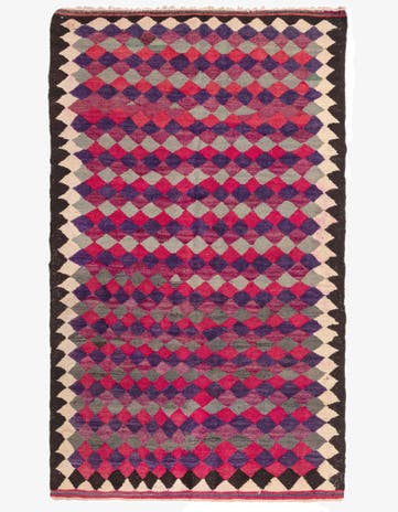 4' 8 x 7' 8 Hand Woven Kilim Fars Wool Rug