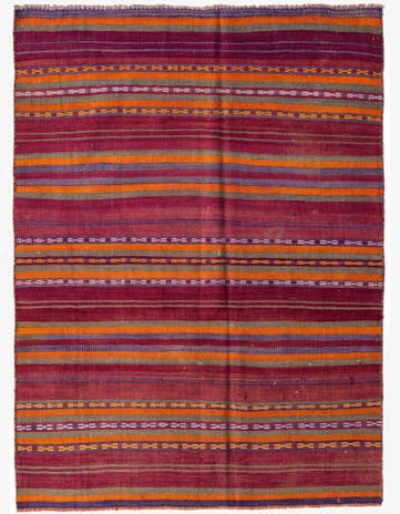4' 7 x 6' 7 Hand Woven Kilim Fars Wool Rug