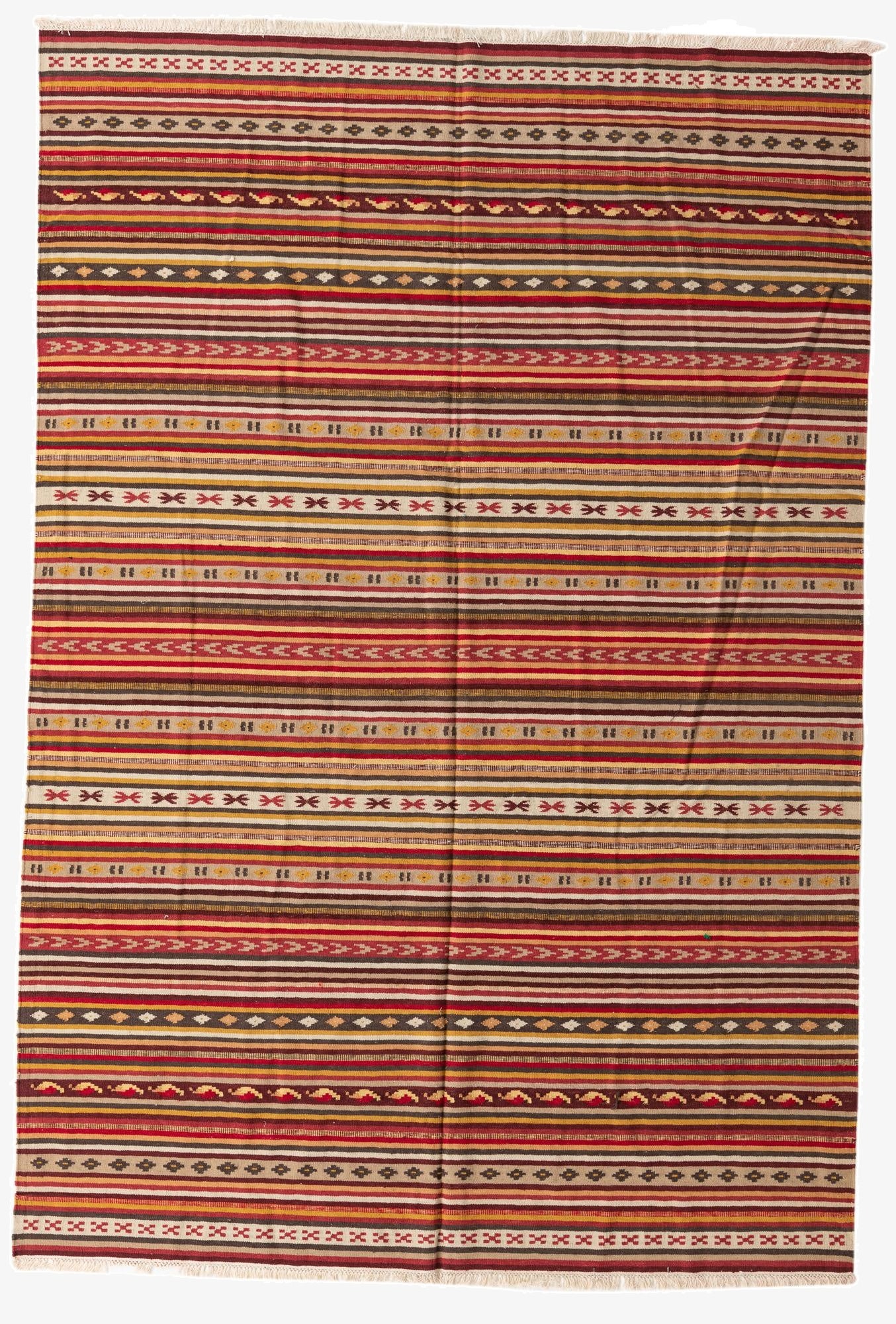 6' 8 x 9' 9  Hand Woven Kilim Fars Wool Rug