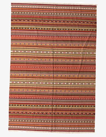6' 8 x 9' 9 Hand Woven Kilim Fars Wool Rug
