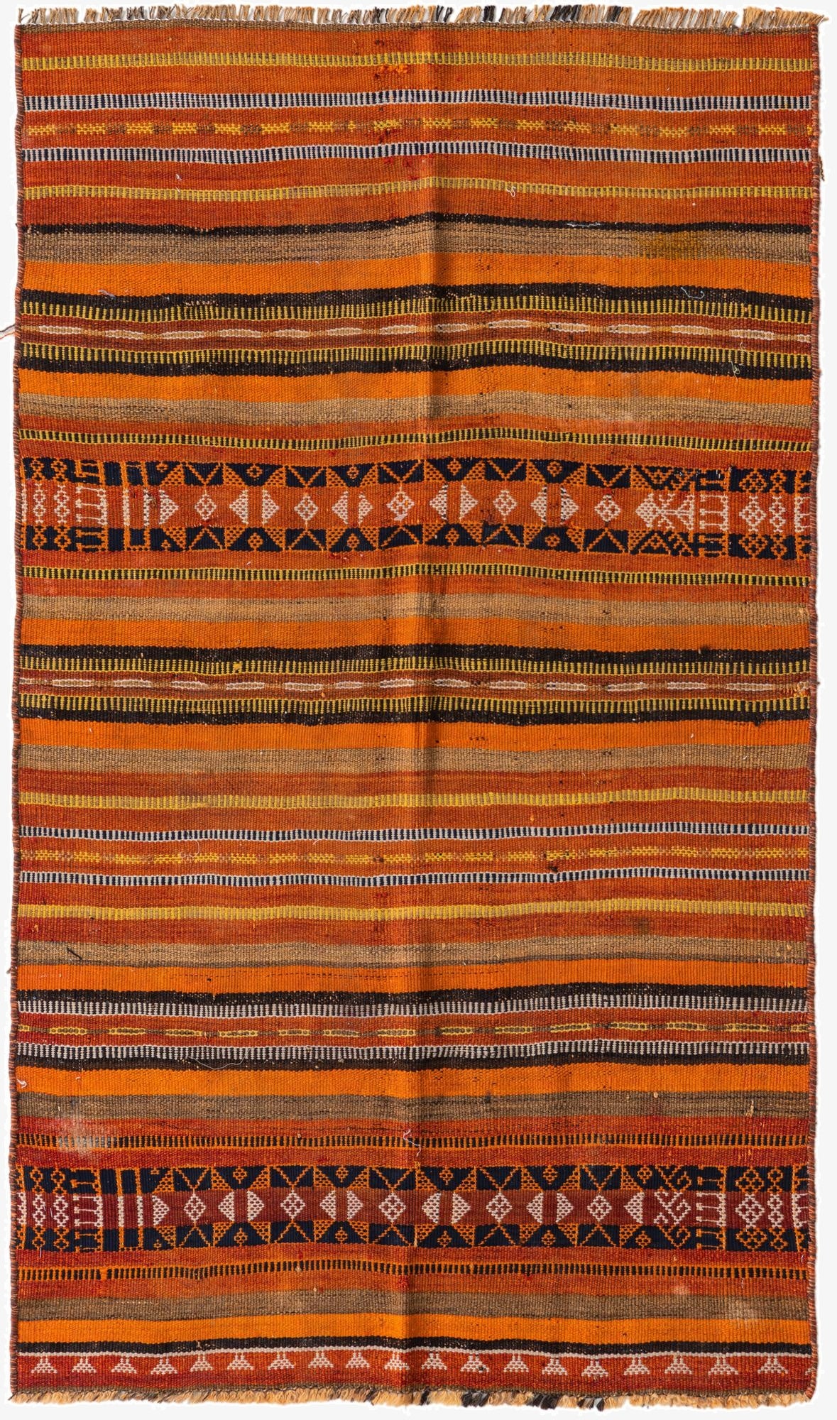 3' 6 x 5' 10  Hand Woven Kilim Fars Wool Rug