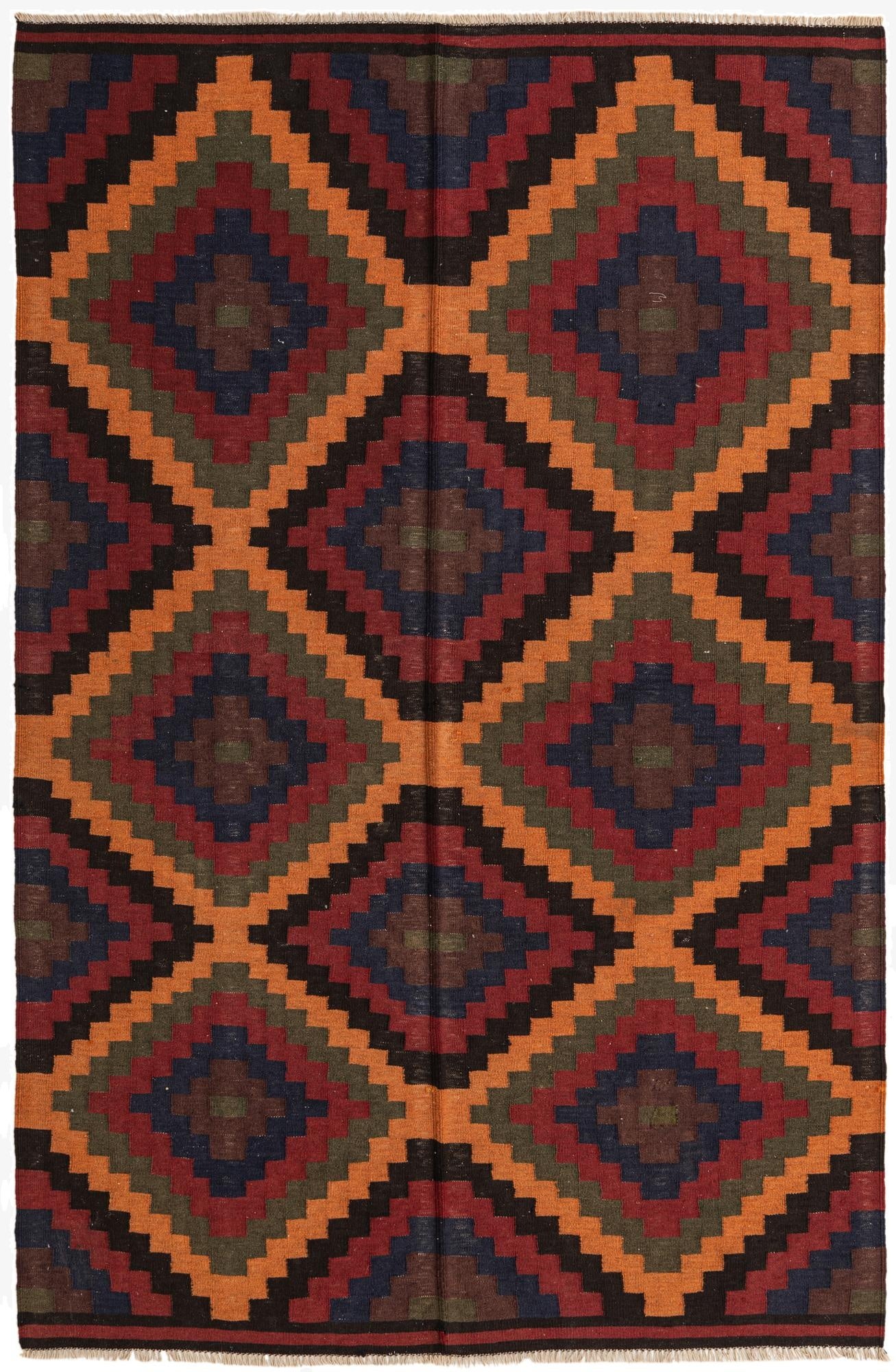 5' 3 x 8'  Hand Woven Kilim Fars Wool Rug