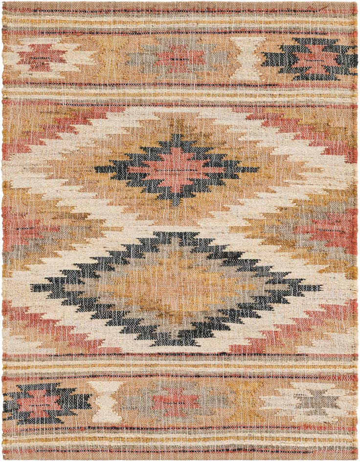Detail image of 3' 1 x 5' 1 Hand Woven Kilim Jute Rug