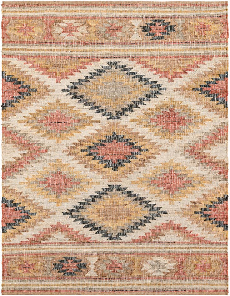 Detail image of 5' 1 x 8' Hand Woven Kilim Jute Rug