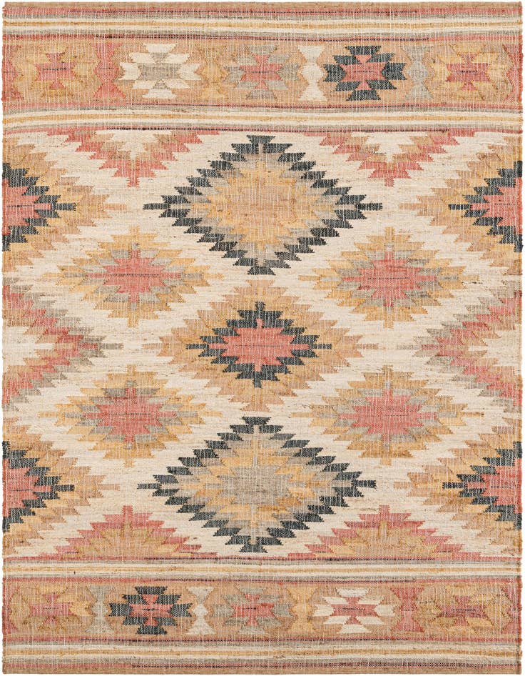Detail image of 6' 1 x 9' Hand Woven Kilim Jute Rug