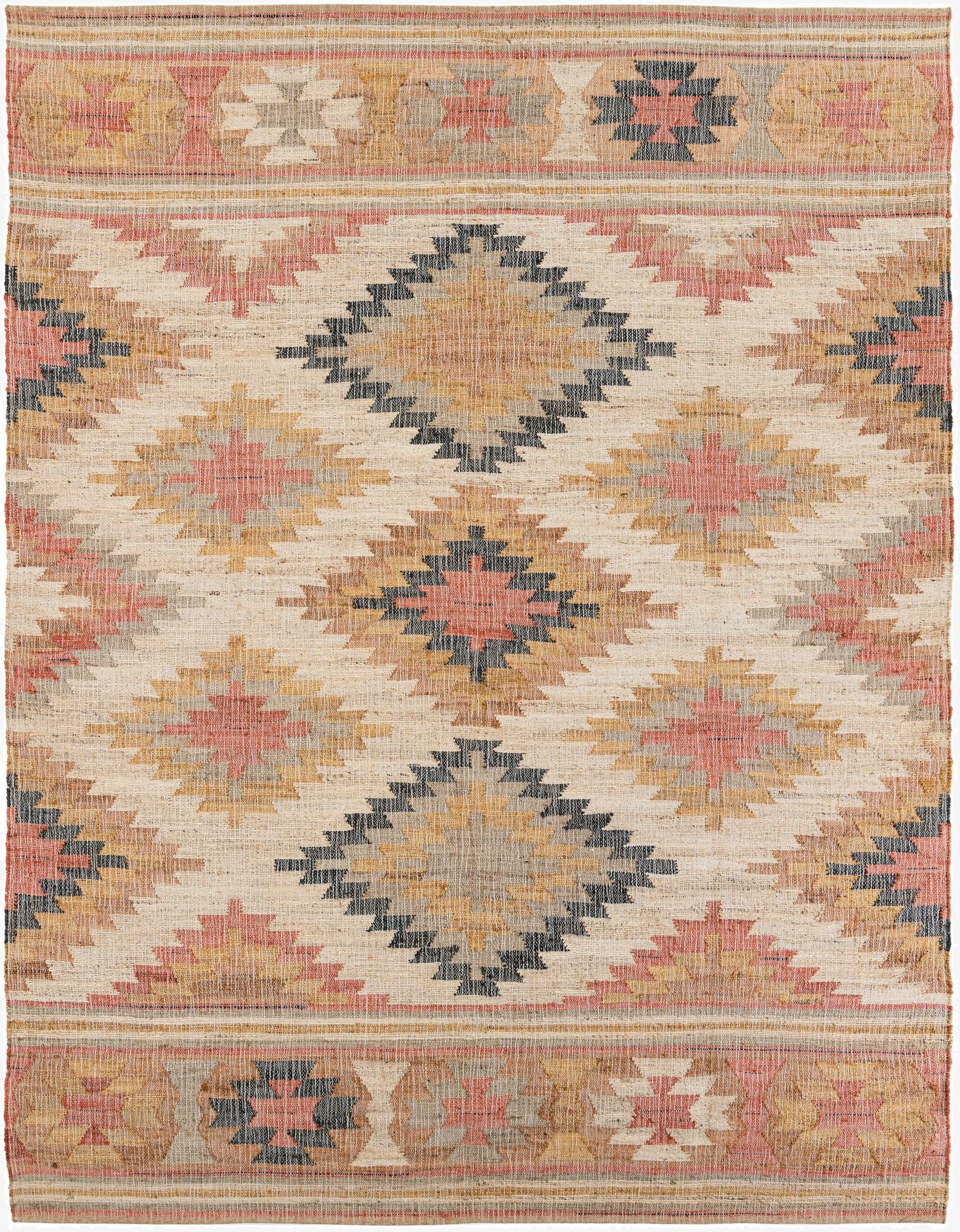 Primary image 9' x 12'  Hand Woven Kilim Jute Rug