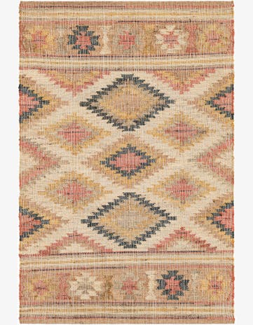 4' 1 x 6' 1 Hand Woven Kilim Jute Rug
