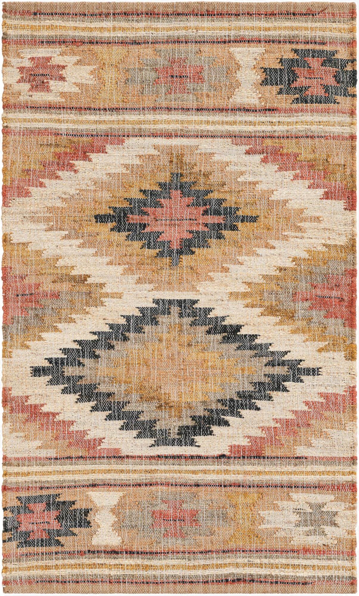 3' 1 x 5' 1  Hand Woven Kilim Jute Rug