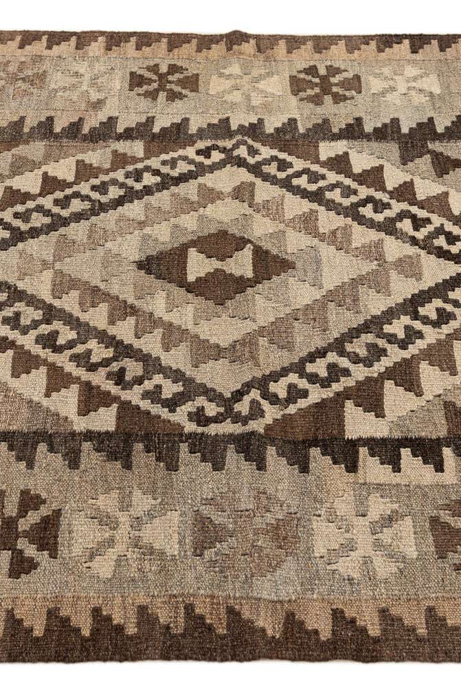 3' 2 x 4' 9 Hand Woven Kilim Maymana Wool Rug