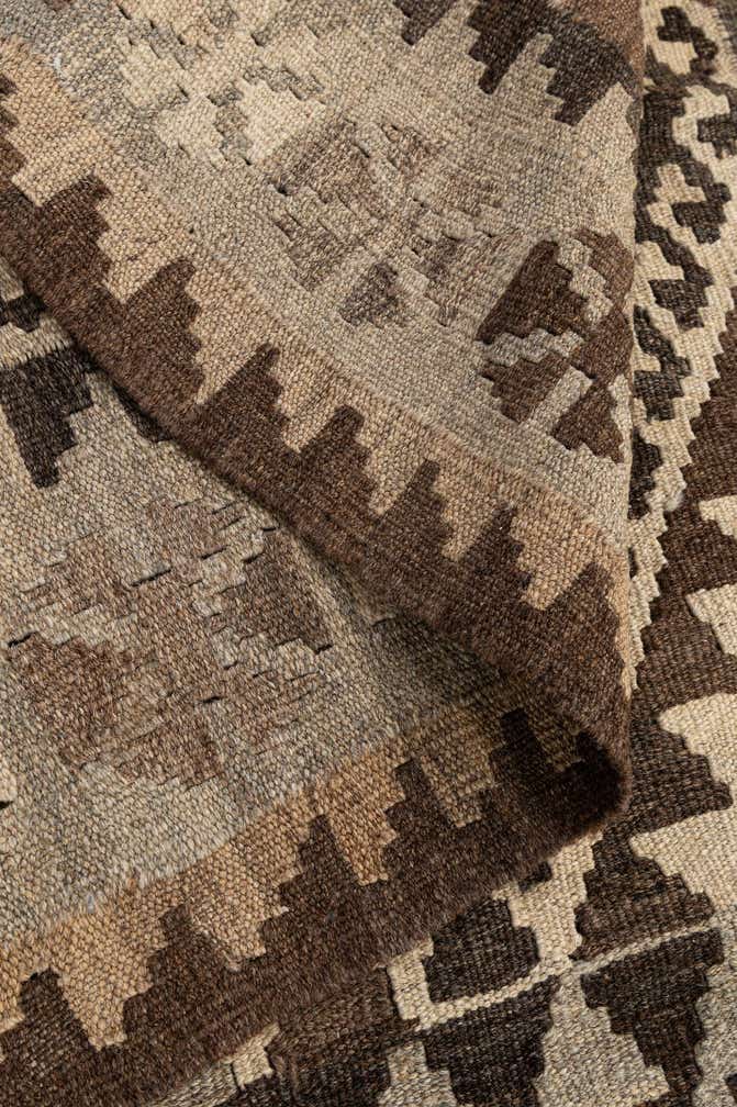 3' 2 x 4' 9 Hand Woven Kilim Maymana Wool Rug