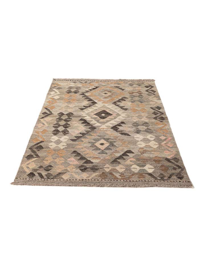 3' 2 x 5' 3 Hand Woven Kilim Maymana Wool Rug