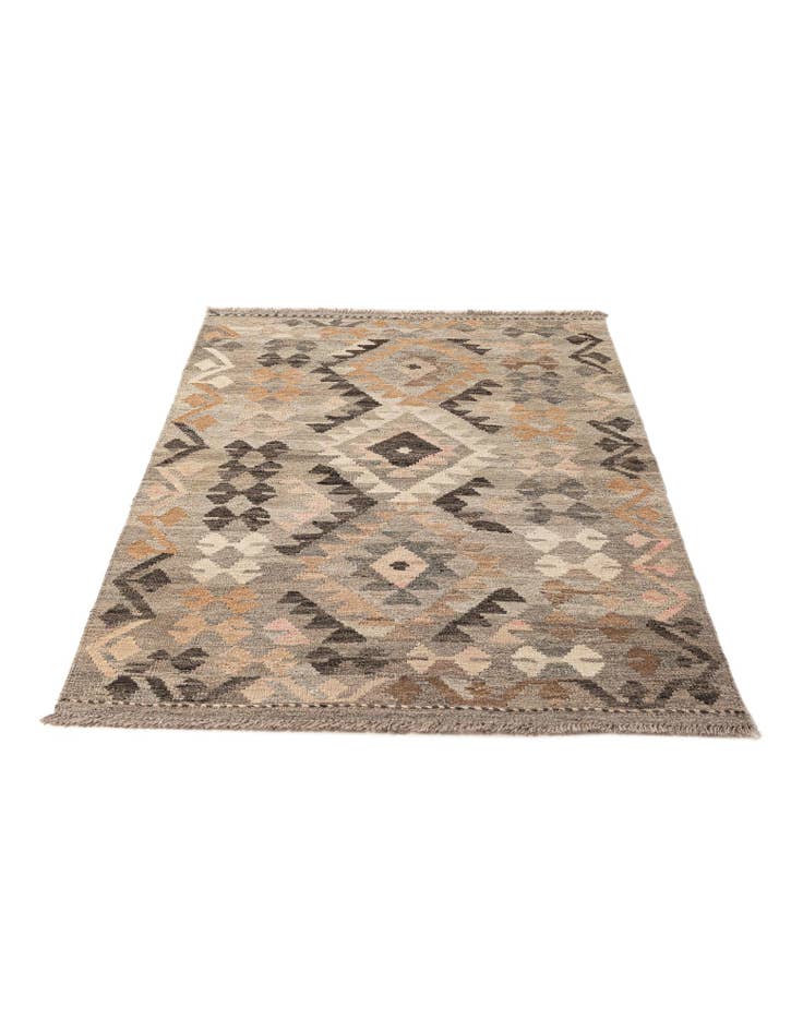 Detail image of 3' 2 x 5' 3 Hand Woven Kilim Maymana Wool Rug