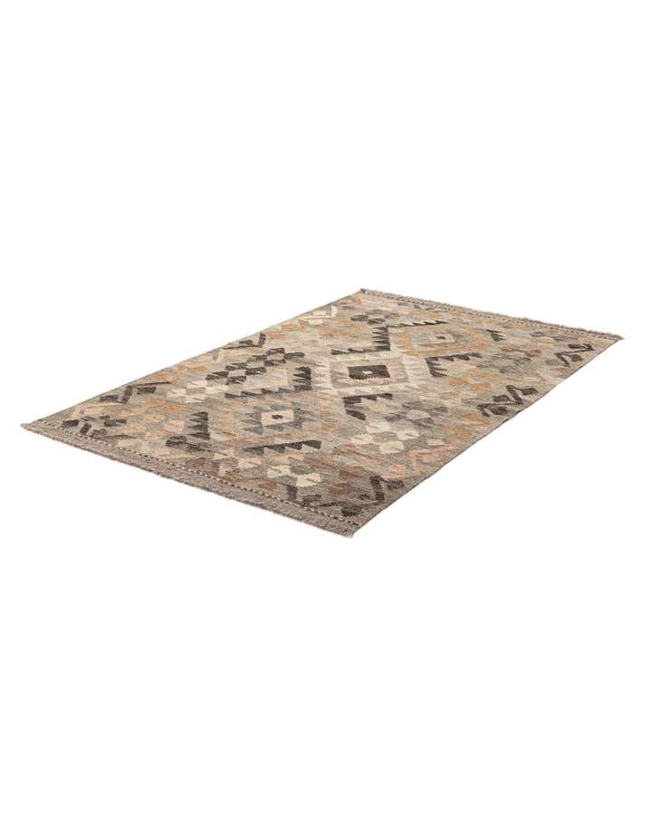 3' 2 x 5' 3 Hand Woven Kilim Maymana Wool Rug