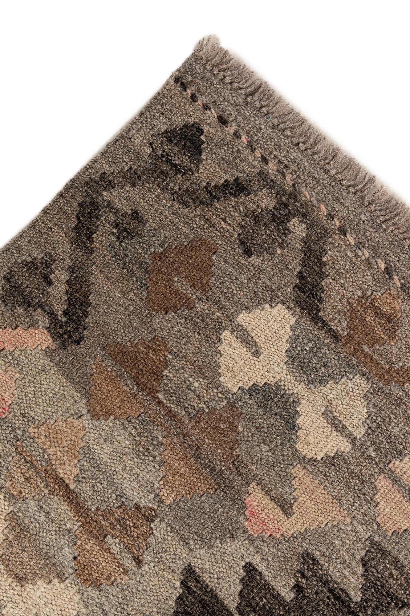 3' 2 x 5' 3 Hand Woven Kilim Maymana Wool Rug