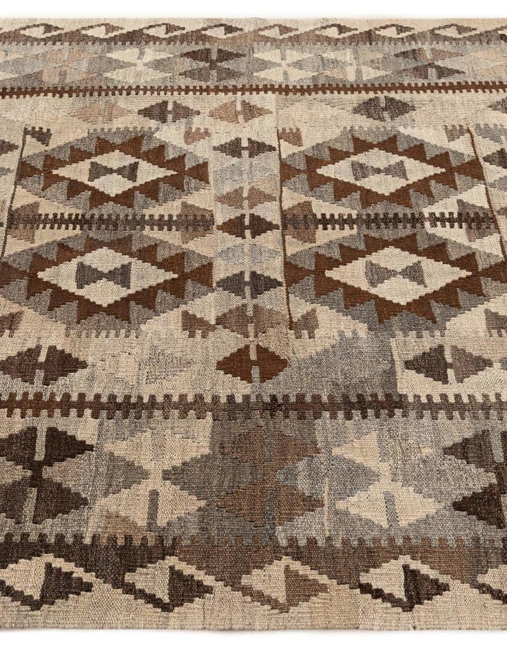 Detail image of 4' 5 x 7' 3 Hand Woven Kilim Maymana Wool Rug