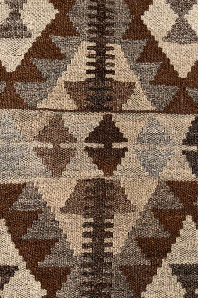 4' 5 x 7' 3 Hand Woven Kilim Maymana Wool Rug