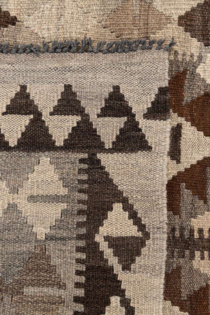 4' 5 x 7' 3 Hand Woven Kilim Maymana Wool Rug