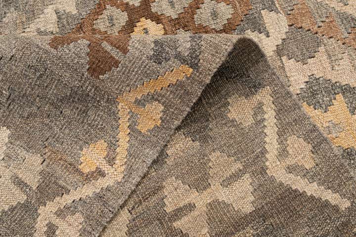 4' 6 x 6' 8 Hand Woven Kilim Maymana Wool Rug