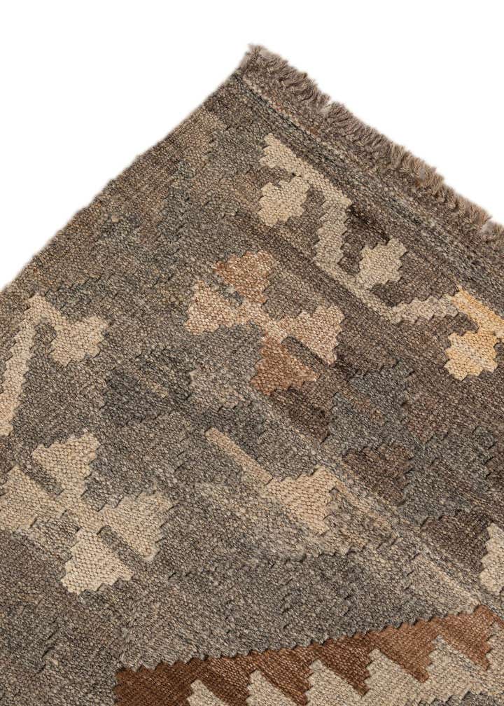 4' 6 x 6' 8 Hand Woven Kilim Maymana Wool Rug