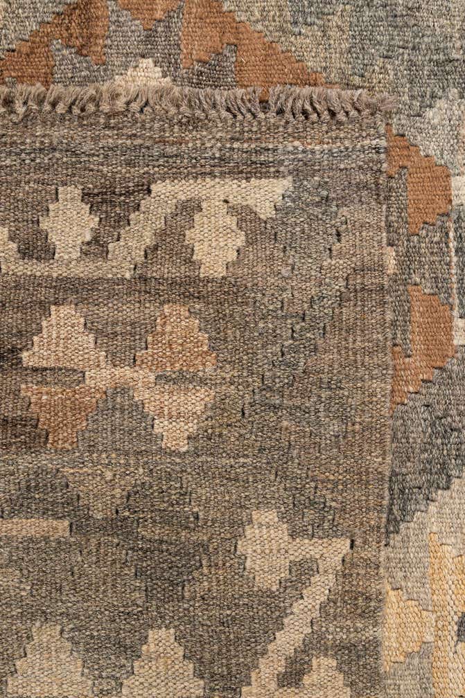 4' 6 x 6' 8 Hand Woven Kilim Maymana Wool Rug