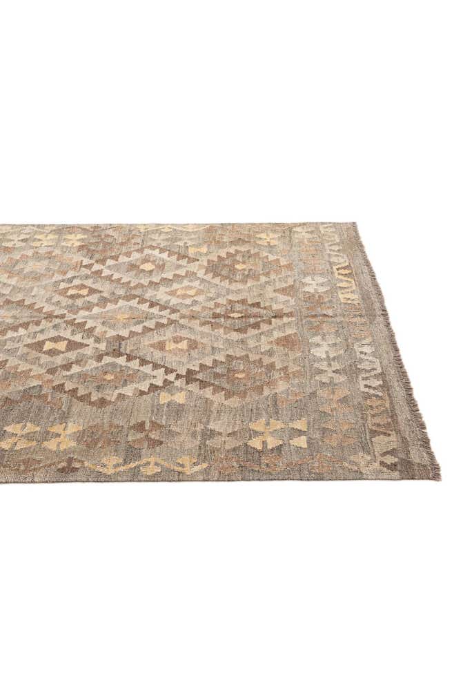 5' 2 x 6' 6 Hand Woven Kilim Maymana Wool Rug