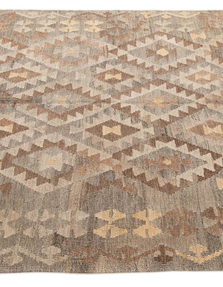 Detail image of 5' 2 x 6' 6  Hand Woven Kilim Maymana Wool Rug