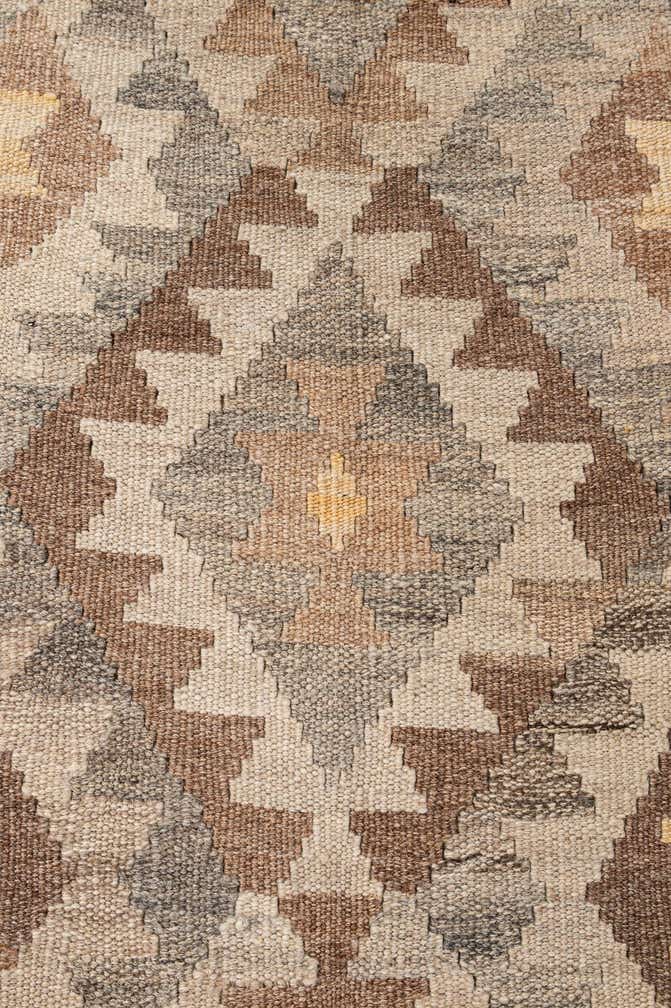 5' 2 x 6' 6 Hand Woven Kilim Maymana Wool Rug