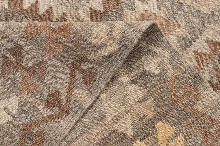 5' 2 x 6' 6 Hand Woven Kilim Maymana Wool Rug