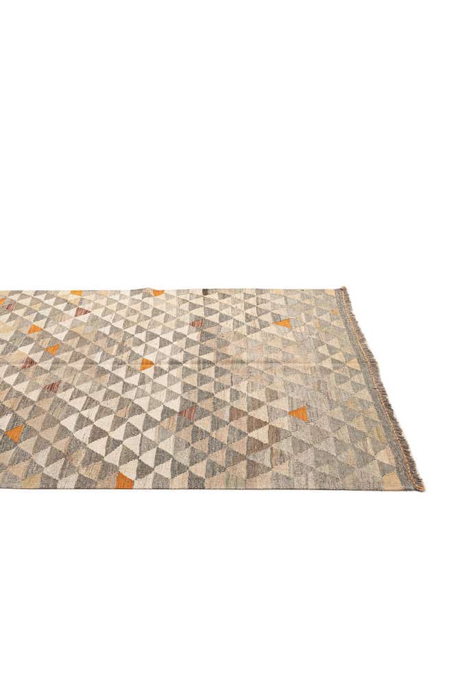 5' x 6' 8 Hand Woven Kilim Maymana Wool Rug