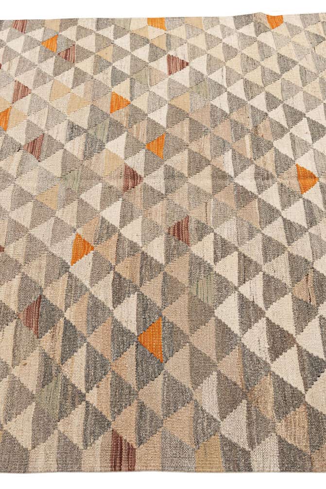 5' x 6' 8 Hand Woven Kilim Maymana Wool Rug