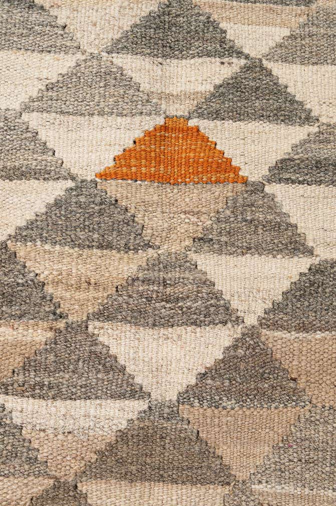 5' x 6' 8 Hand Woven Kilim Maymana Wool Rug