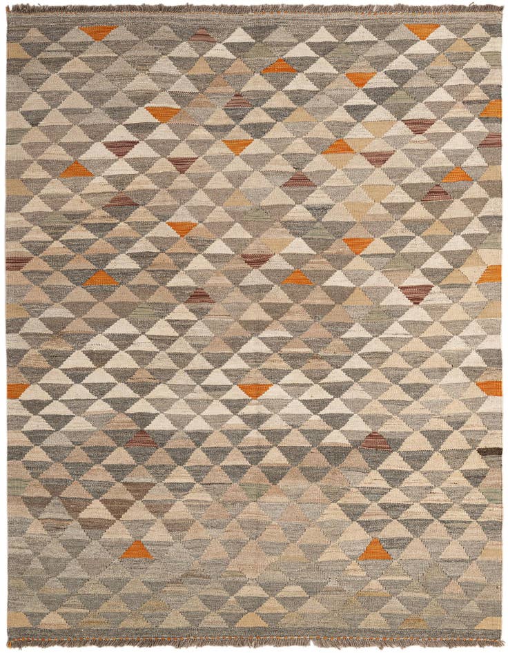 Detail image of 5' x 6' 8 Hand Woven Kilim Maymana Wool Rug