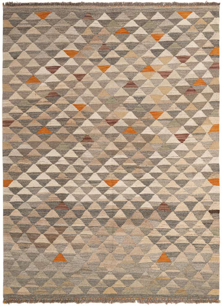 5' x 6' 8 Hand Woven Kilim Maymana Wool Rug