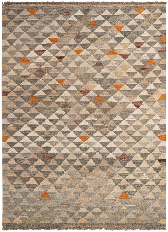 Detail image of 5' x 6' 8 Hand Woven Kilim Maymana Wool Rug