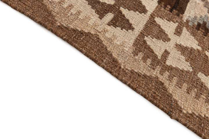 5' x 6' 6 Hand Woven Kilim Maymana Wool Rug