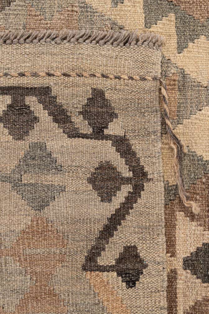 4' 11 x 6' 10 Hand Woven Kilim Maymana Wool Rug