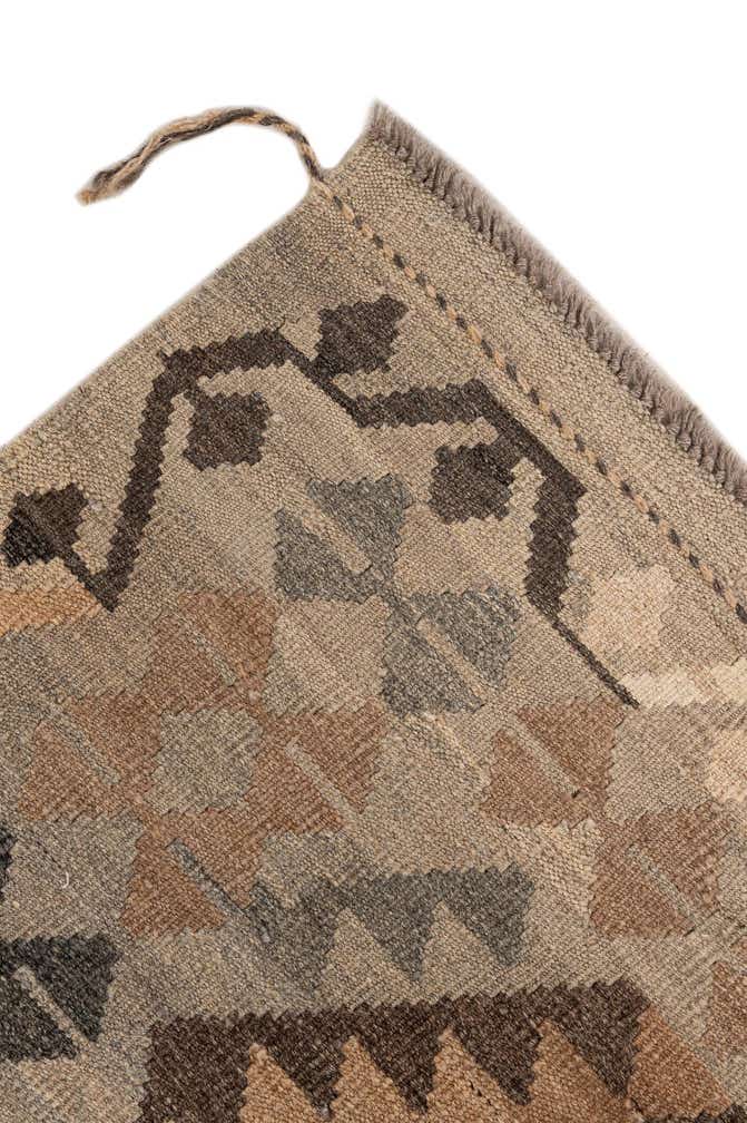 4' 11 x 6' 10 Hand Woven Kilim Maymana Wool Rug