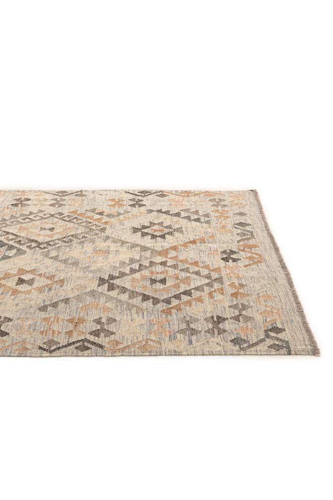 5' x 6' 10 Hand Woven Kilim Maymana Wool Rug