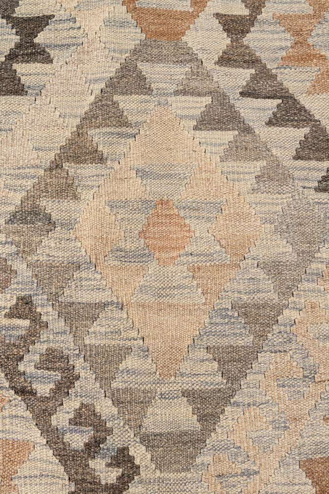 5' x 6' 10 Hand Woven Kilim Maymana Wool Rug